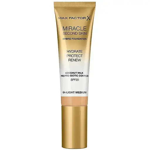 Тональна основа Max Factor Miracle Second Skin тон 04 (Light Medium) 30 мл - фото 1