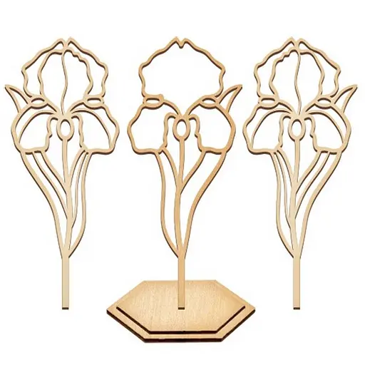 Набор для витражной живописи по номерам "Нежный ирис" Fabrika Decoru FDSGK-013 - фото 3