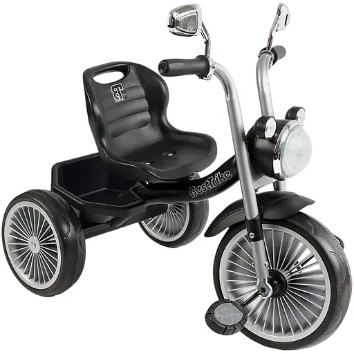 Трехколесный велосипед Best Trike BS-67800 с музыкальной фарой и корзиной черный