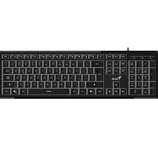 Клавіатура Genius SlimStar 820 USB UA Black з підсвіткою (31310055410) - фото 1