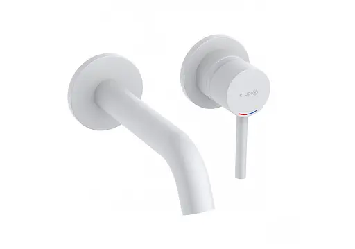 Смеситель для умывальника Kludi Bozz настенный белый 382445376 - фото 1