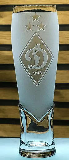 Пивний келих крафтовий 440мл ФК Динамо Київ з гравіюванням подарунок для фаната футбольна кружка - фото 1