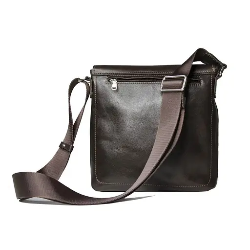 Шкіряна чоловіча сумка через плече GRANDE PELLE 24х24 см nsa0001289 - фото 5