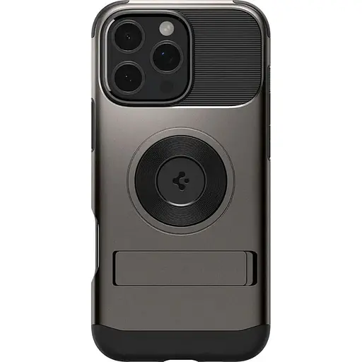 Оригинальный противоударный чехол Spigen Slim Armor (MagFit) MagSafe для iPhone 16 Pro Max Gunmetal ACS08033 - фото 5