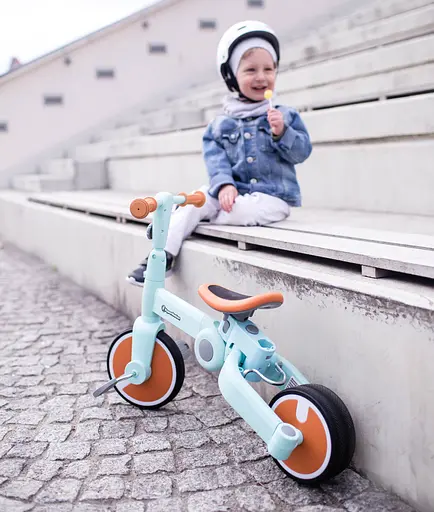 Дитячий триколісний велосипед HyperMotion Tobi Rocket з батьківською ручкою 17 см 20 см mint (TOBI ROCKET HYP MINT) - фото 14
