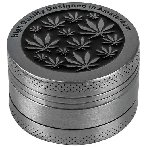 Гриндер для измельчения табака Амстердам HL-243 High Quality Designed Silver Black (10906)