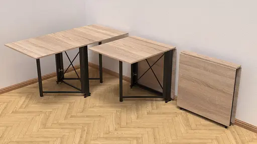 Стіл-книга трансформер Оріон 2 Ferrum-decor 750x1520x730 Чорний метал ДСП Дуб Сонома 16 мм (FRD-104586) - фото 9