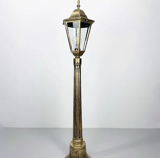 Ніжка до вуличного ліхтаря золотистого відтінку 76 см | Line F | Арт. 900A BG - фото 3