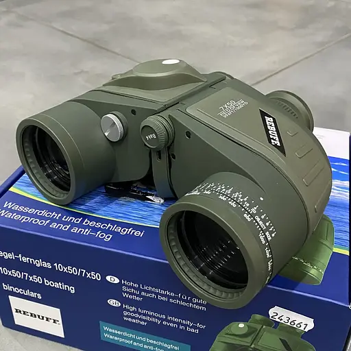 Водонепроницаемый бинокль Rebuff 7x50 с компасом и дальномерной сеткой - фото 8