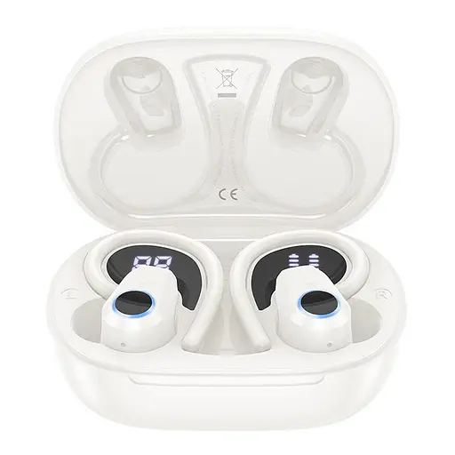 Бездротові навушники Hoco EQ8 Pure joy in-ear true wireless BT5.3 headset, 40mAh, 500mAh, 7h, Milky White - фото 2