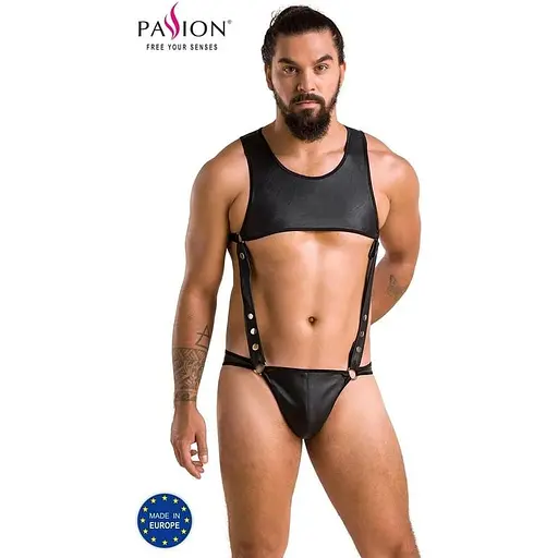 Чоловічий боді Passion 056 Body Adam black L/XL - фото 5