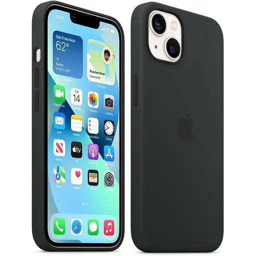 Оригинальный силиконовый чехол Apple Silicone Case MagSafe для iPhone 13 Midnight MM2A3ZM/A - фото 7