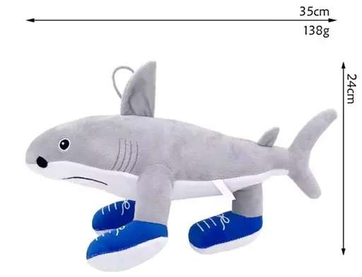 М’яка іграшка Акула в кросівках Tralalero Tralala, 35x24 см