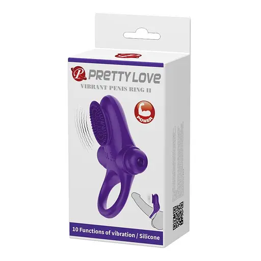 Виброкольцо Pretty Love Vibrant Penis Ring II 8.6 см фиолетовый - фото 8