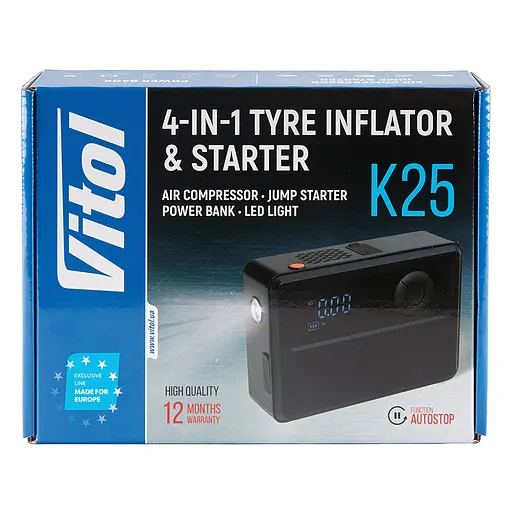 Компресор Vitol K-25, 4-в-1, 6000 mAh (K-25) - фото 5