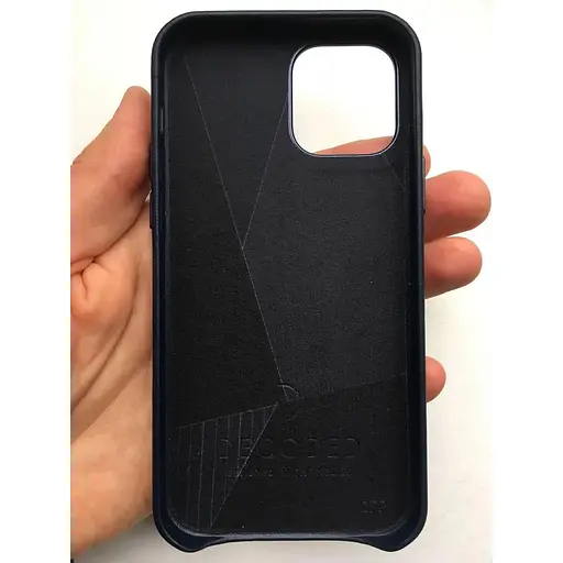 Оригинальный кожаный чехол Decoded Leather Case для iPhone 12 Mini (5.4") Matt Navy Blue - фото 8