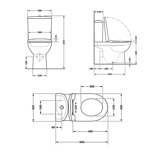 Унитаз напольный Qtap Robin New Ultra Quiet безободковый с сиденьем Soft-Close White QT13226083AW, Белый - фото 2