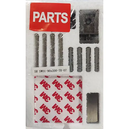 Бічна стінка для кабіни Koer SR SW01-90x200-TR-07 прозоре скло Easy Clean 8 мм, graphite KR5382, прозоре, графіт - фото 10