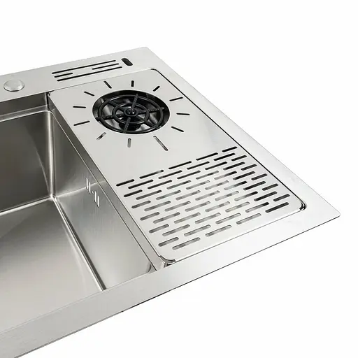 Кухонна мийка нержавійка 78x46 Platinum Handmade, Нержавіюча сталь - фото 7