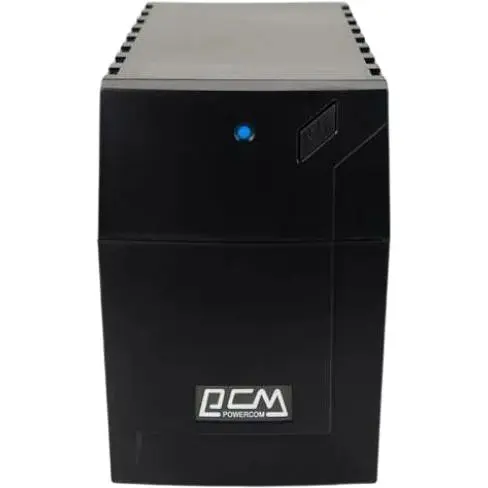 Джерело безперебійного живлення PowerCom RPT-600A Schuko Black, 600 ВА, 360 Вт, лінійно-інтерактивний, AVR, 3 розетки (Schuko), батарея 12В/7 Аг x 1 шт