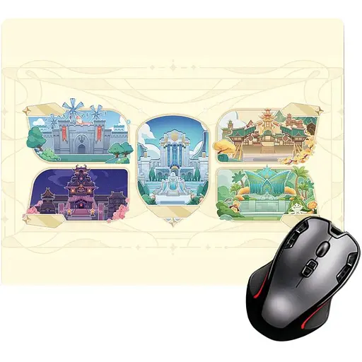 Ігрова поверхня Nextprint Локації Геншин Імпакт Genshin Impact 300 х 250 мм (23687) 