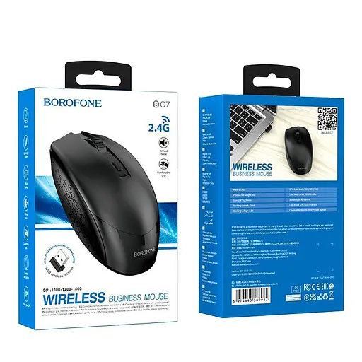 Миша Borofone Platinum 2.4 G business wireless mouse BG7 - фото 2