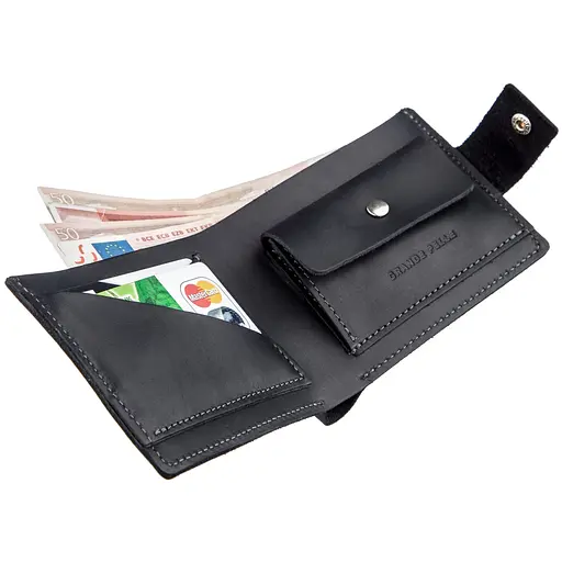 Чоловічий шкіряний гаманець Grande Pelle 9х11х3 см acs0015765 - фото 3