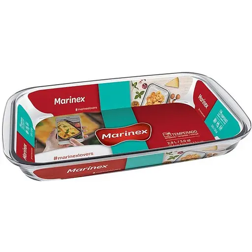 Деко жароміцне скляне прямокутне Marinex для випікання 2.9 л (6536)