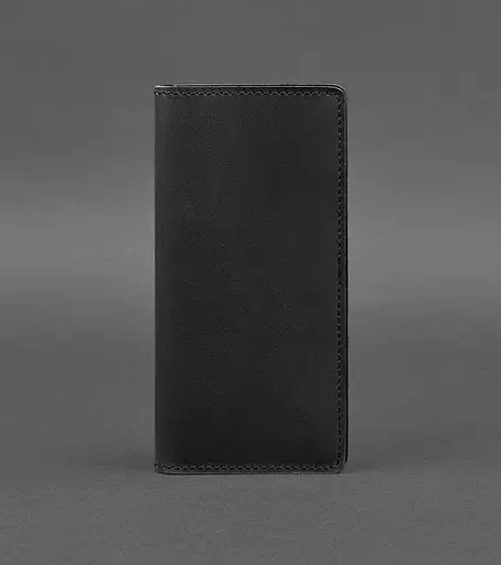 Кожаный портмоне-купюрник 11.0 черный Crazy Horse - фото 1