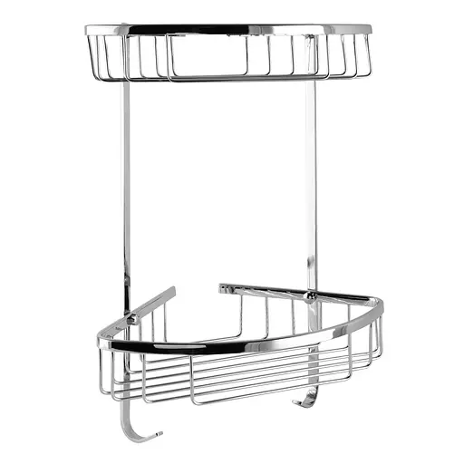 Полка двойная угловая Topaz 4124, Хром - фото 2