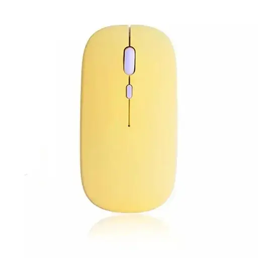 
Мышка бесшумная компьютерная беспроводная Bluetooth, перезаряжаемый USB, Желтая - фото 1