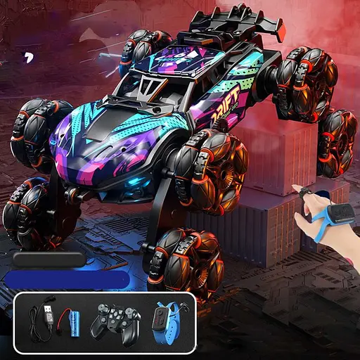 Дитячий восьмиколісний джип на радіокеруванні SHT 2330 2.4G (with 2 remote) Violet - фото 5