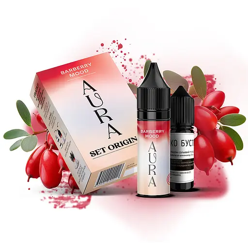 Набор компонентов для самозамеса солевой заправки Aura 30 мл Barberry Mood Барбарис, 0-50 мг (17208)