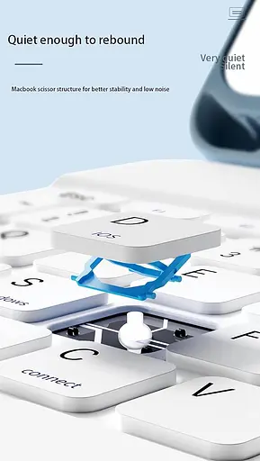 Чохол Для Клавіатури CLALOC З Мишею Для Ipad Pro 11" 1-Го 2-Го 3-Го 4-Го Покоління, Квадратні Ножиці Тип Клавіш 78 Клавіш - фото 5