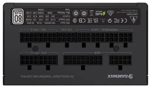 Блок живлення GameMax GX-1250 PRO 1250W 80+ Platinum (GX-1250 PRO BK(ATX3.1PCIe5.1)) - фото 7