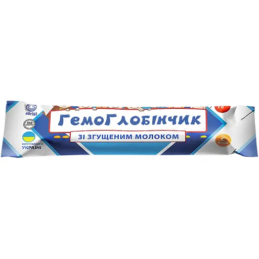 Батончик Гемоглобінчик зі згущеним молоком 40 г - фото 1