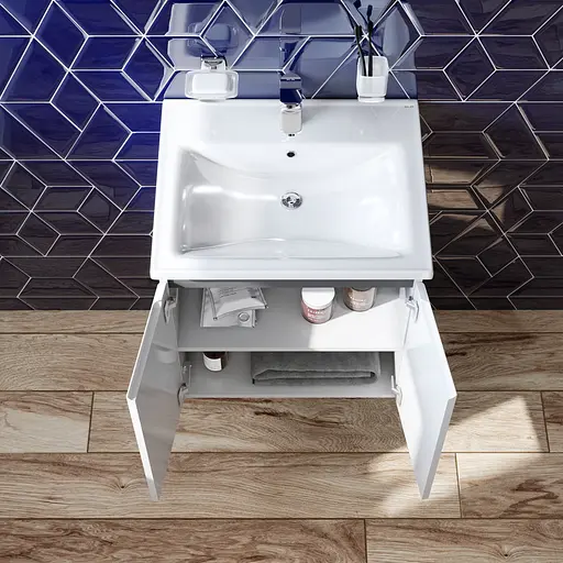 Тумба підвісна AM.PM X - Joy 55 см з умивальником M85-FHX0551-WC0551WG38 - фото 3