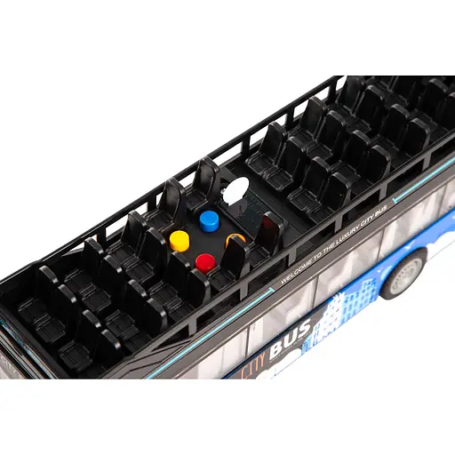 Игрушка DIY Toys Двухэтажный автобус инерционный со светом и звуком (CJ-4008559) - фото 3