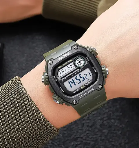 Часы мужские спортивные наручные Skmei 2126 (Зеленый) - фото 6