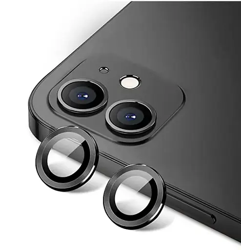Защитное стекло на камеру DK Lens Metal Ring Eagle Eye для Apple iPhone 12 016203 black - фото 3