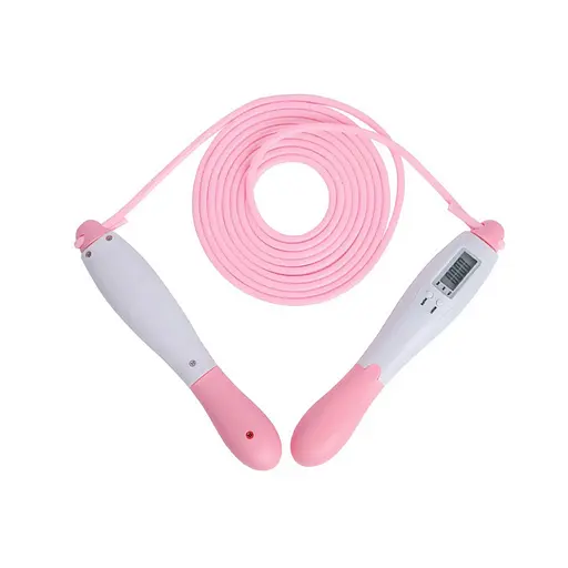 Скоростная скакалка со счетчиком EasyFit EF-1916-WP, белый-розовый - фото 2