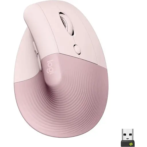 Мишка Logitech Lift Vertical Ergonomic Wireless/Bluetooth Rose (910-006478) - фото 1