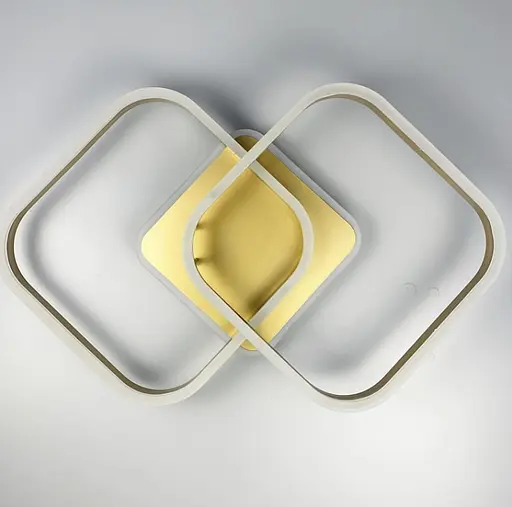 Стельова LED люстра на 2 ріжки квадратної форми з кольоровою RGB підсвіткою на основі | Арт. A 55071/2 | Line F - фото 6