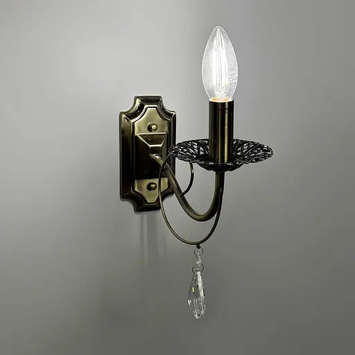 Бра-свічка Line F у бронзовому корпусі 26х11 см  Арт. 6113/1 A  - фото 3