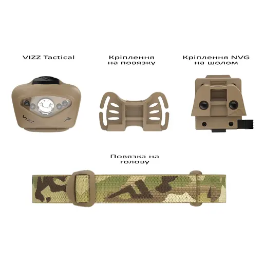 Фонарь налобный Princeton Tec Vizz Tactical MPLS 550 lm Multicam - фото 5