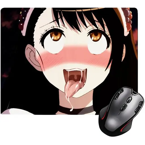 Игровая поверхность Nextprint брюнетка Ахегао - Ahegao 220 х 180 мм (14981)