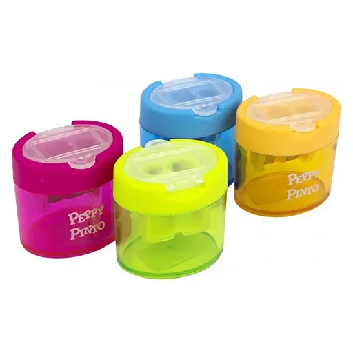 Точилка для карандашей двойная Peppy Pinto 8133 с контейнером