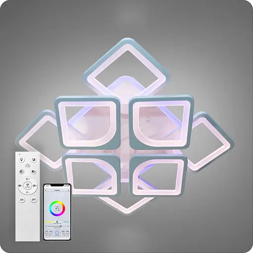 Люстра світлодіодна 517 Light 3color з пультом 192Вт Білий (01825) - фото 1