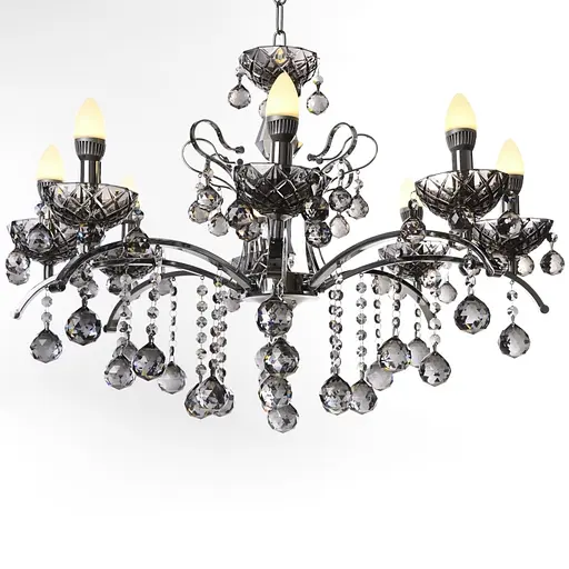 Люстра свеча Brille подвесная хрустальная E14 40W BK (BCL-381S/8) - фото 5