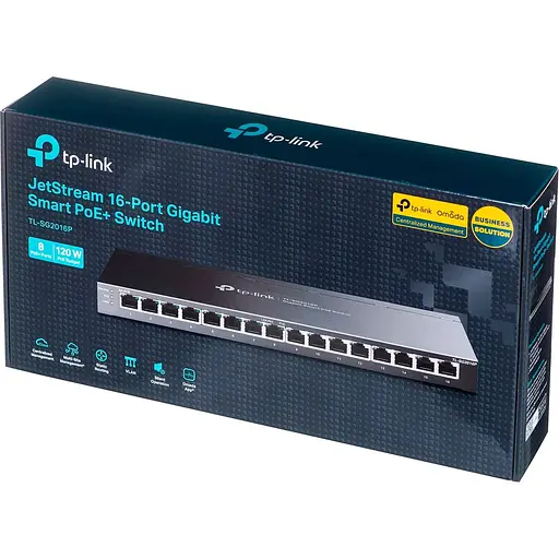 Коммутатор TP-Link 16-портовий гигабитний розумний комутатор JetStrea m из 8-портовим пидтримкою PoE+ TP-Link, TL-SG2016 TL-SG2016P (TL-SG2016P) - фото 5